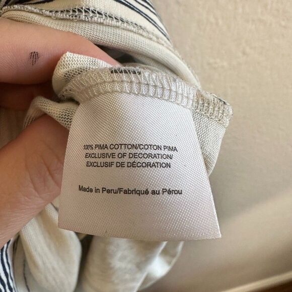 Tory Burch Elisabeth Printed T-Shirt Dress Size S Pima Cotton Blue Floral EUC - Picture 5 of 8